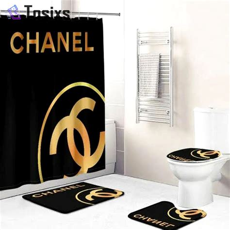 chanel bathroom rugs|chanel bathroom set.